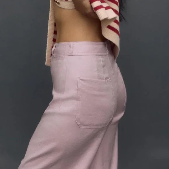 Maeve Ettie High-Rise Crop Wide-Leg Trousers: Linen Edition - Picture 4 of 6